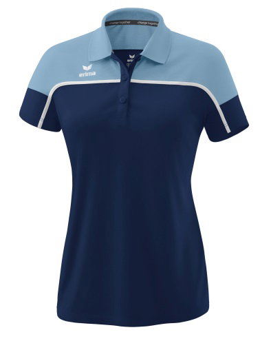 Erima Sport Polo Change (100% recycled Polyester, quick-drying functional material) navy blue/denim blue Women