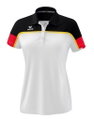 Erima Sport Polo Change (100% recycled Polyester, quick-drying functional material) white/black/red Women