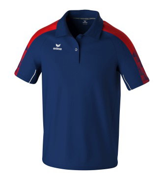 Erima Sport-Polo Evo Star (100% rec. Polyester) navyblau/rot Herren