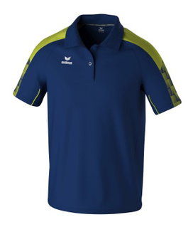 Erima Sport-Polo Evo Star (100% rec. Polyester) navyblau/limegrün Herren