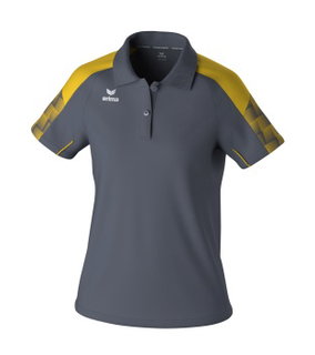 Erima Sport-Polo Evo Star (100% rec. Polyester) grau/gelb Damen