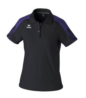 Erima Sport-Polo Evo Star (100% rec. Polyester) schwarz/violett Damen