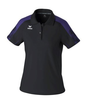 Erima Sport-Polo Evo Star (100% rec. Polyester) schwarz/violett Damen