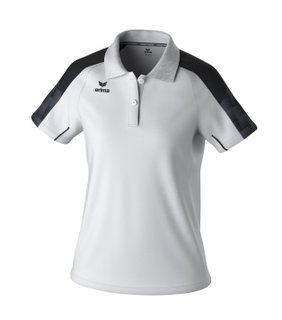 Erima Sport-Polo Evo Star (100% rec. Polyester) weiss/schwarz Damen