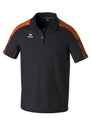 Erima Sport-Polo Evo Star (100% rec. Polyester) schwarz/orange Herren