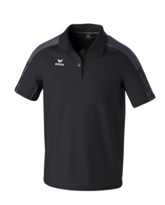 Erima Sport-Polo Evo Star (100% rec. Polyester) schwarz/grau Herren