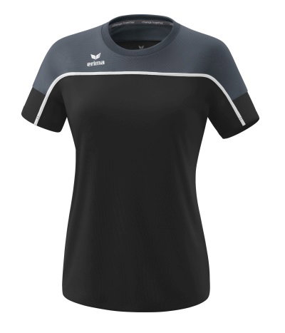 Erima Sport-Shirt Change (100% rec. Polyester, leicht, schnelltrocknend) schwarz/grau Damen