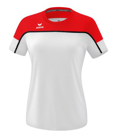 Erima Sport-Shirt Change (100% rec. Polyester, leicht, schnelltrocknend) weiss/rot Damen