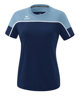 Erima Sport-Shirt Change (100% rec. Polyester, leicht, schnelltrocknend) navyblau/denimblau Damen