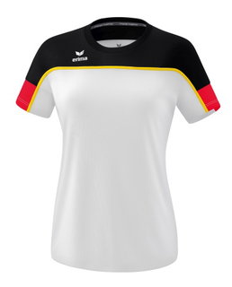 Erima Sport-Shirt Change (100% rec. Polyester, leicht, schnelltrocknend) weiss/schwarz/rot Damen