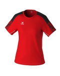 Erima Sport-Shirt Evo Star (100% rec. Polyester, leicht) rot/schwarz Damen
