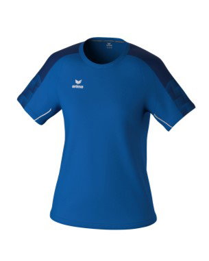 Erima Sport-Shirt Evo Star (100% rec. Polyester, leicht) royalblau/navyblau Damen