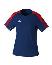 Erima Sport Shirt Evo Star (100% recycled polyester, lightweight) navy blue/red Ladies