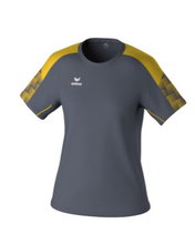 Erima Sport Shirt Evo Star (100% recycled polyester, lightweight) grey/yellow Ladies