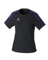 Erima Sport-Shirt Evo Star (100% rec. Polyester, leicht) schwarz/violett Damen