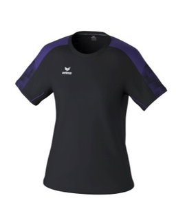 Erima Koszulka sportowa Evo Star (100% rec. poliester, lekka) czarna/fioletowa damska