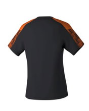 Erima Sport Shirt Evo Star (100% recycled polyester, lightweight) black/orange Ladies