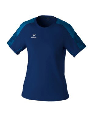 Erima Sport-Shirt Evo Star (100% rec. Polyester, leicht) navyblau/blau Damen