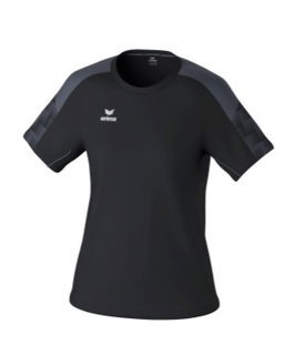 Erima Sport-Shirt Evo Star (100% rec. Polyester, leicht) schwarz/grau Damen