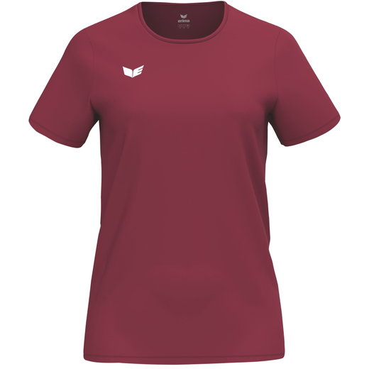 Erima Sport-Shirt Intro Function (100% rec. Polyester, leicht, schnelltrocknend) bordeauxrot Damen