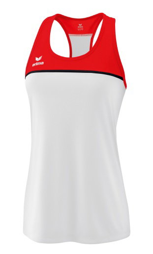 Erima Sport-Tank Top Change (100% rec. Polyester) weiss/rot Damen