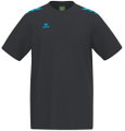Erima Sport-Tshirt CMPT 3 Wings (Mischgewebe, schnelltrocknend) schwarz/curacaoblau Herren