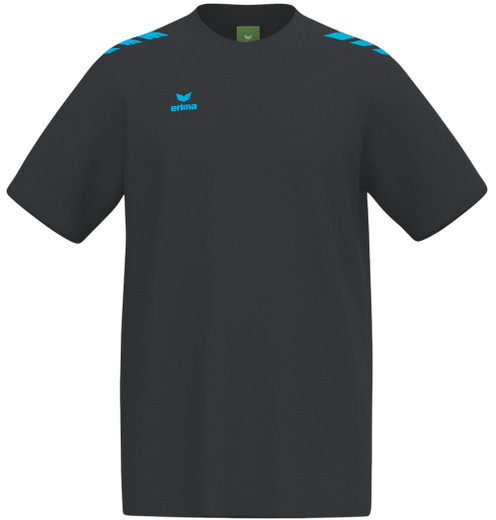 Erima Sport-Tshirt CMPT 3 Wings (Mischgewebe, schnelltrocknend) schwarz/curacaoblau Herren