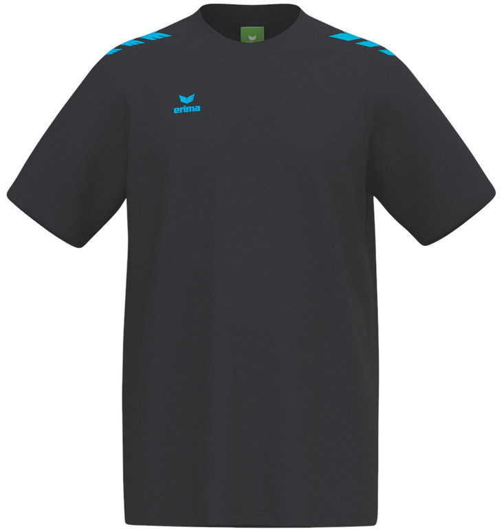 Erima Sport-Tshirt CMPT 3 Wings (Mischgewebe, schnelltrocknend) schwarz/curacaoblau Herren