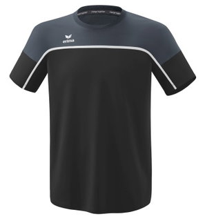 Erima Sport-Tshirt Change (100% rec. Polyester, leicht, schnelltrocknend) schwarz/grau Herren