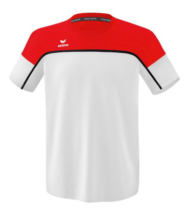 Erima Sport-Tshirt Change (100% rec. Polyester, leicht, schnelltrocknend) weiss/rot Herren