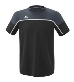 Erima Sport-Tshirt Change (100% rec. Polyester, leicht, schnelltrocknend) schwarz/grau Jungen