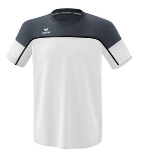 Erima Sport-Tshirt Change (100% rec. Polyester, leicht, schnelltrocknend) weiss/grau Jungen