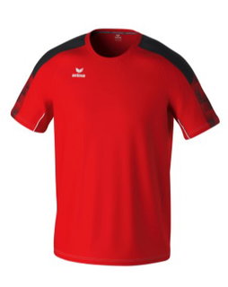 Erima Sport-Tshirt Evo Star (100% rec. Polyester, leicht) rot/schwarz Kinder