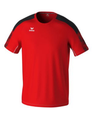 Erima Sport-Tshirt Evo Star (100% rec. Polyester, leicht) rot/schwarz Herren