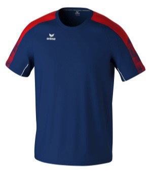 Erima Sport T-shirt Evo Star (100% recycled polyester, lightweight) navy blue/red Men