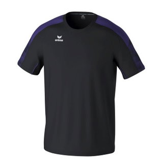 Erima Sport-Tshirt Evo Star (100% rec. Polyester, leicht) schwarz/violett Kinder