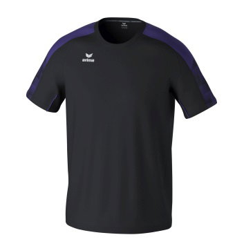 Erima Sport-Tshirt Evo Star (100% rec. Polyester, leicht) schwarz/violett Kinder