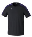 Erima Sport-Tshirt Evo Star (100% rec. Polyester, leicht) schwarz/violett Herren