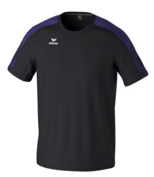 Erima Sport-Tshirt Evo Star (100% rec. Polyester, leicht) schwarz/violett Herren