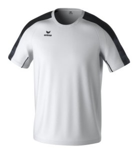 Erima Sport-Tshirt Evo Star (100% rec. Polyester, leicht) weiss/schwarz Herren