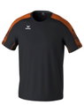 Erima Sport-Tshirt Evo Star (100% rec. Polyester, leicht) schwarz/orange Herren