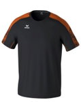 Erima Sport T-shirt Evo Star (100% recycled polyester, lightweight) black/orange men's