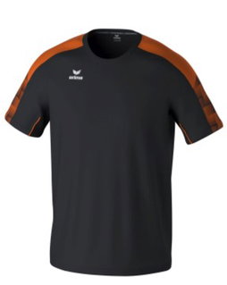 Erima Koszulka sportowa Evo Star (100% rec. poliester, lekka) czarna/pomarańczowa męska
