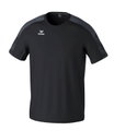 Erima Sport-Tshirt Evo Star (100% rec. Polyester, leicht) schwarz/grau Kinder