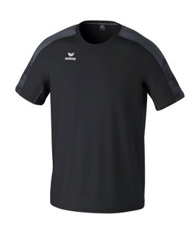 Erima Sport-Tshirt Evo Star (100% rec. Polyester, leicht) schwarz/grau Kinder