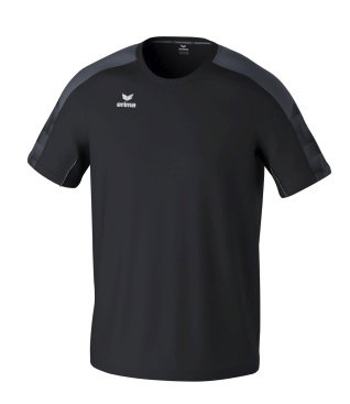 Erima Sport-Tshirt Evo Star (100% rec. Polyester, leicht) schwarz/grau Kinder