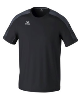 Erima Sport-Tshirt Evo Star (100% rec. Polyester, leicht) schwarz/grau Herren