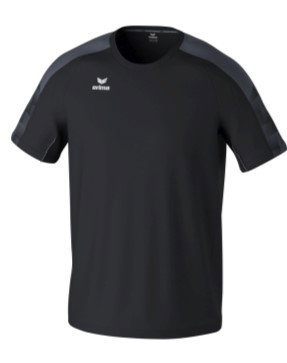 Erima Sport-Tshirt Evo Star (100% rec. Polyester, leicht) schwarz/grau Herren
