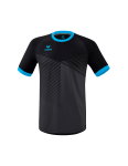 Erima Sport-Tshirt Mantua Trikot (100% Polyester, strapazierfähig) schwarz/curacaoblau Herren