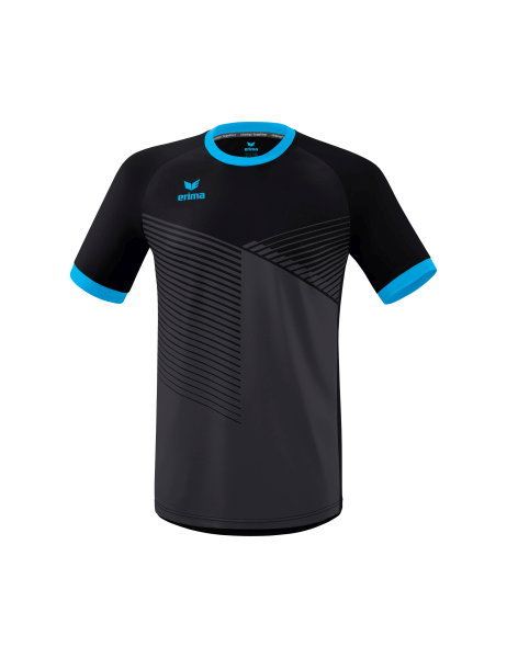 Erima Sport-Tshirt Mantua Trikot (100% Polyester, strapazierfähig) schwarz/curacaoblau Herren
